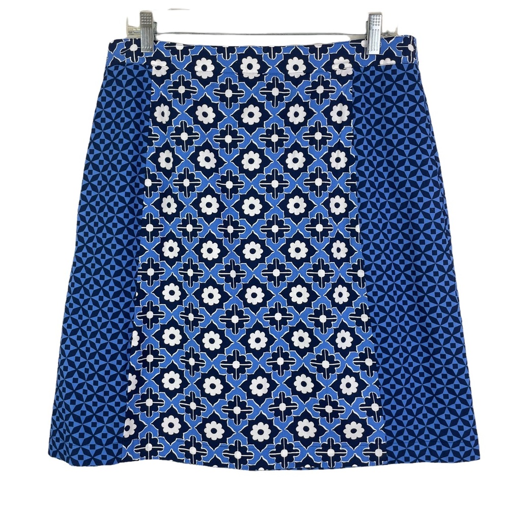 BODEN Blue/Black A Line Skirt Size 10 Regular